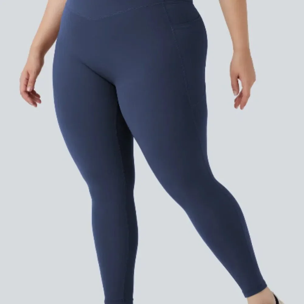 NWT HALARA Leggings 2XL 20W-22W Butt Lifting Shaping Pockets Mood Indigo Blue - Picture 4 of 9